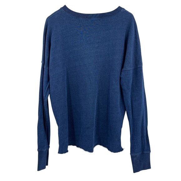 ETIENNE MARCEL Los Angeles Women's Navy Side Zipper Hi-Lo Sweatshirt Medium - Picture 5 of 5